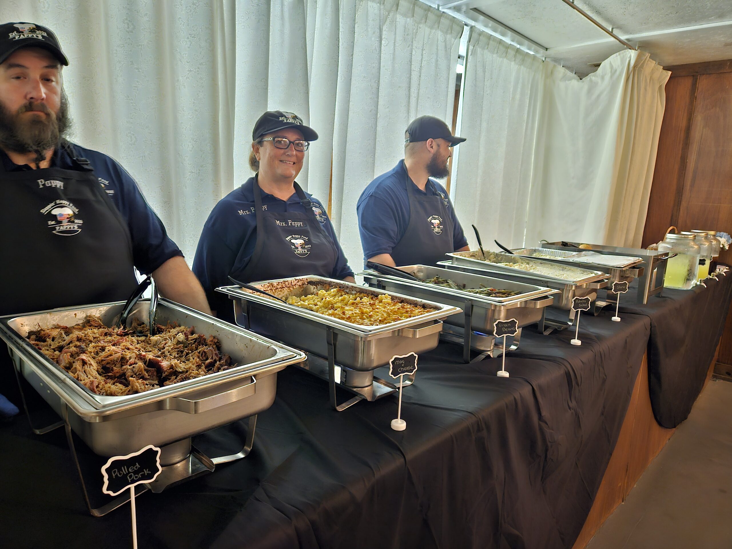 It can be a fully staffed buffet,